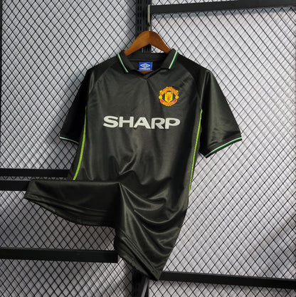 Manchester United – Maillot Extérieur Rétro Noir – 1998/1999 – Version Fan