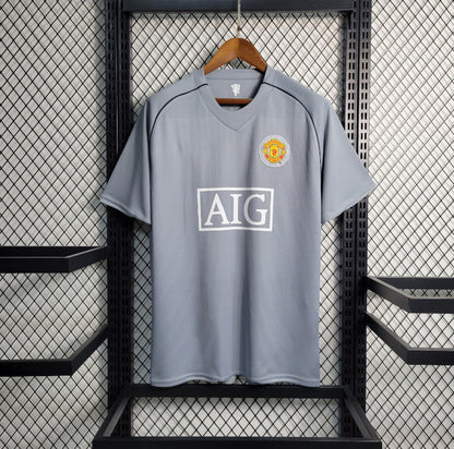 Manchester United – Maillot Extérieur Gris – 2007/2008 – Version Fan