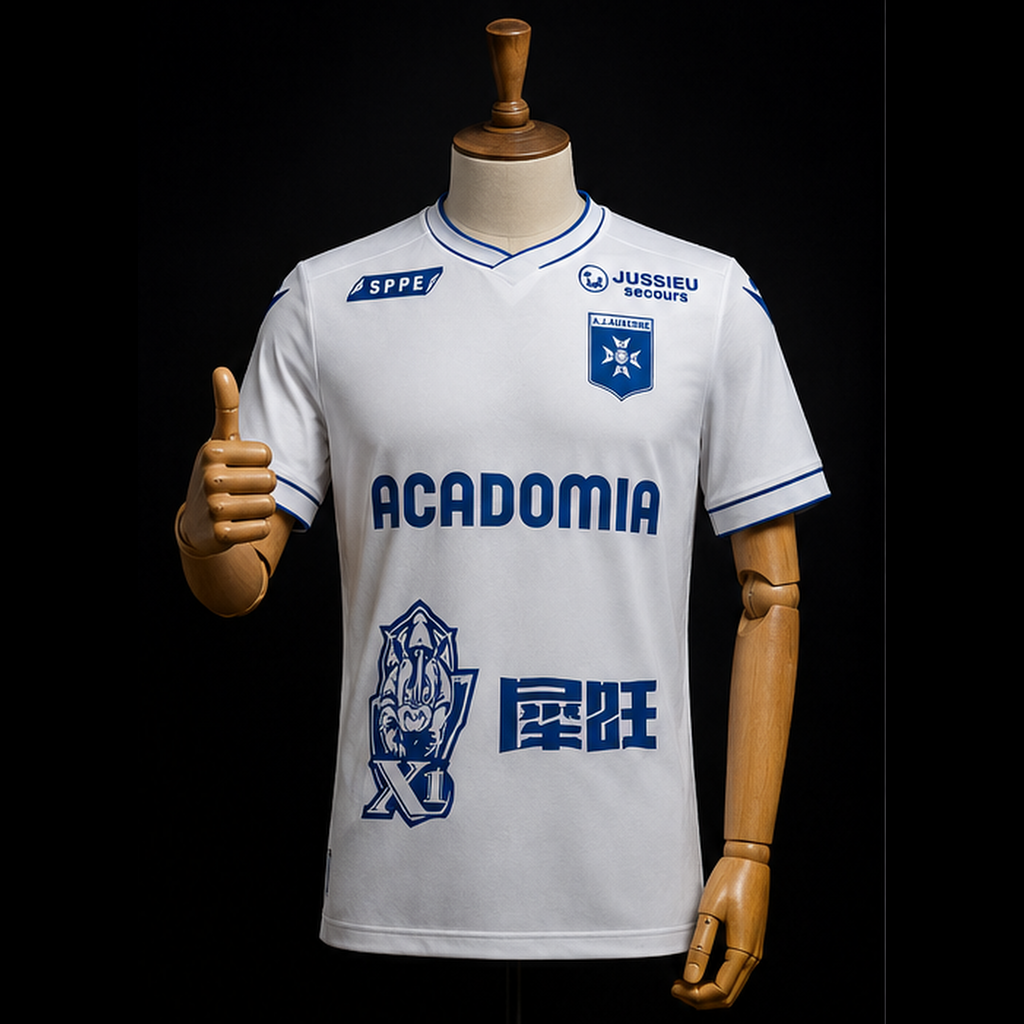 AJ Auxerre maillot domicile 2026/2027 version Fan vue de face
