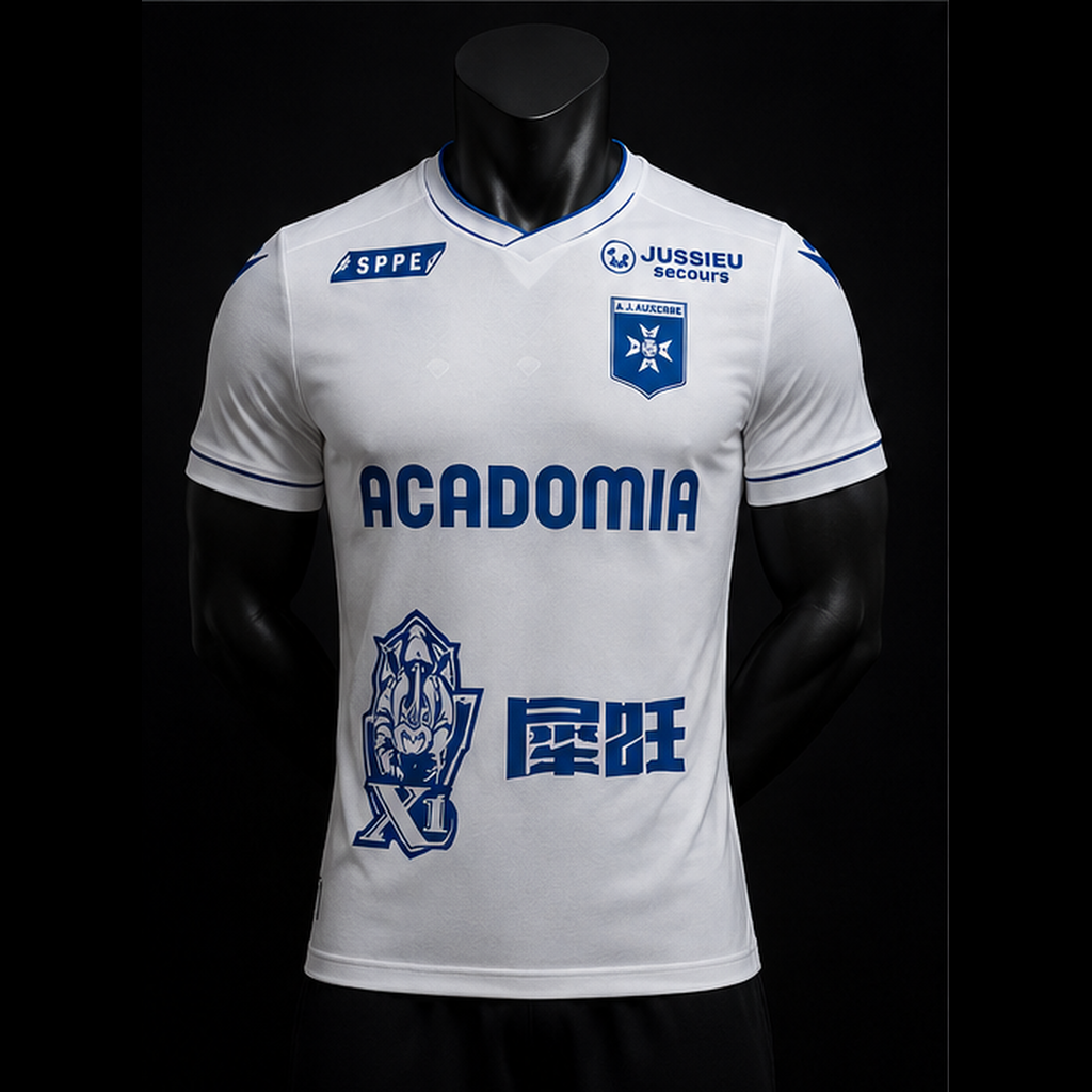 AJ Auxerre maillot domicile 2026/2027 version Player vue de face