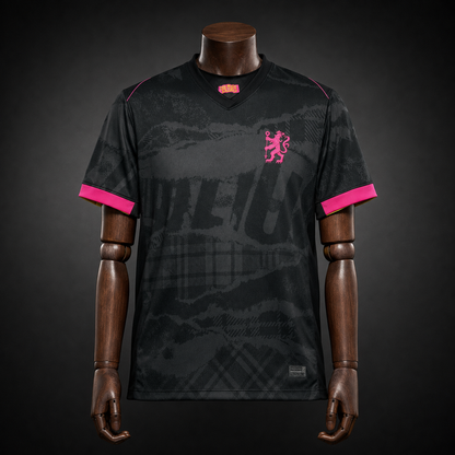 Chelsea maillot Concept Noir 2025/2026 version Fan vue de face