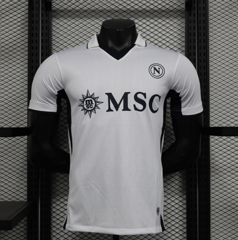 SSC Napoli – Maillot Extérieur Blanc version Player – Saison 2024/2025