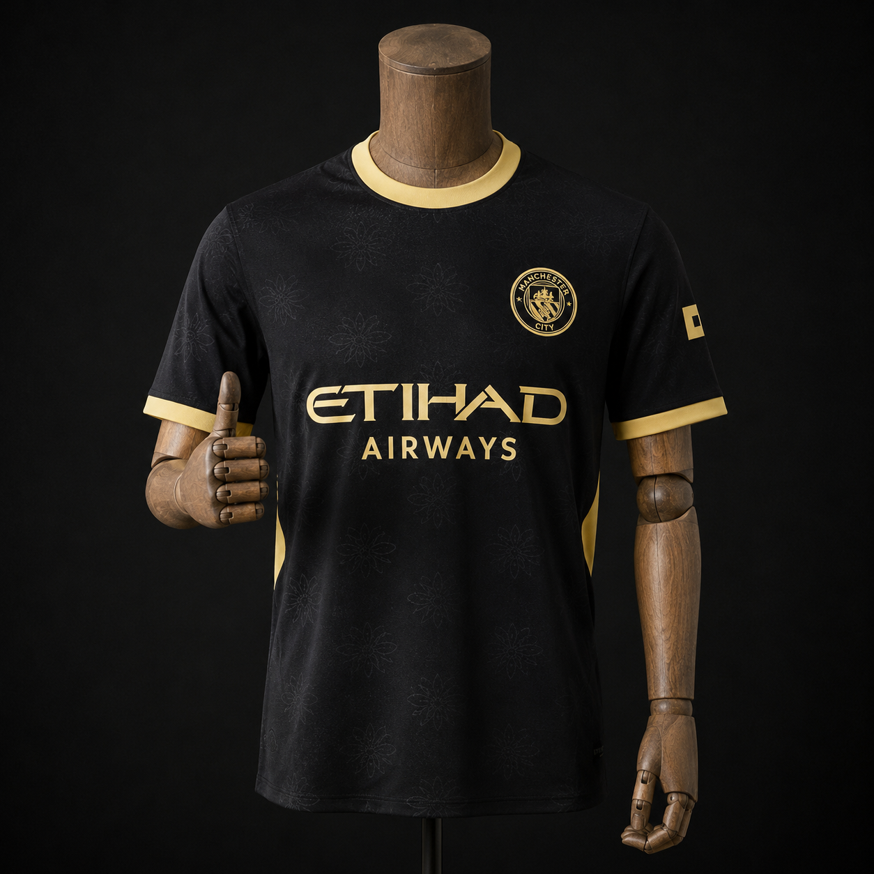 Manchester City maillot Third noir et or 2026/2027 version Fan vue de face