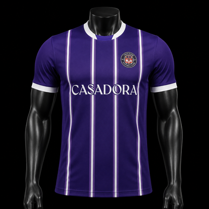 Toulouse FC maillot domicile 2026/2027 version Player vue de face mannequin noir